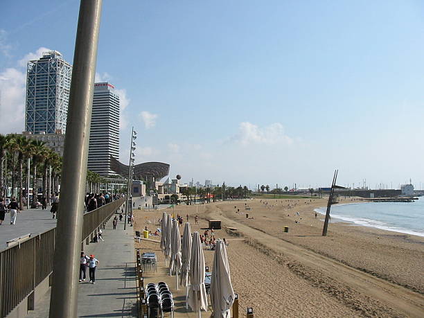 Beach of Barcelona stock photo