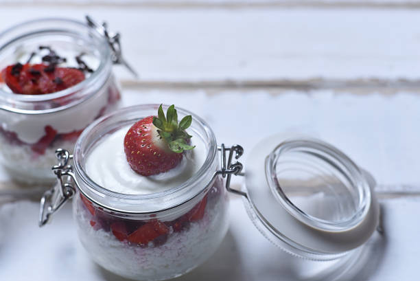 istock Strawberry dessert on the table 921789588
