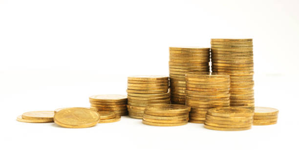 istock Save money with coin for growing isolated on white background 921789772