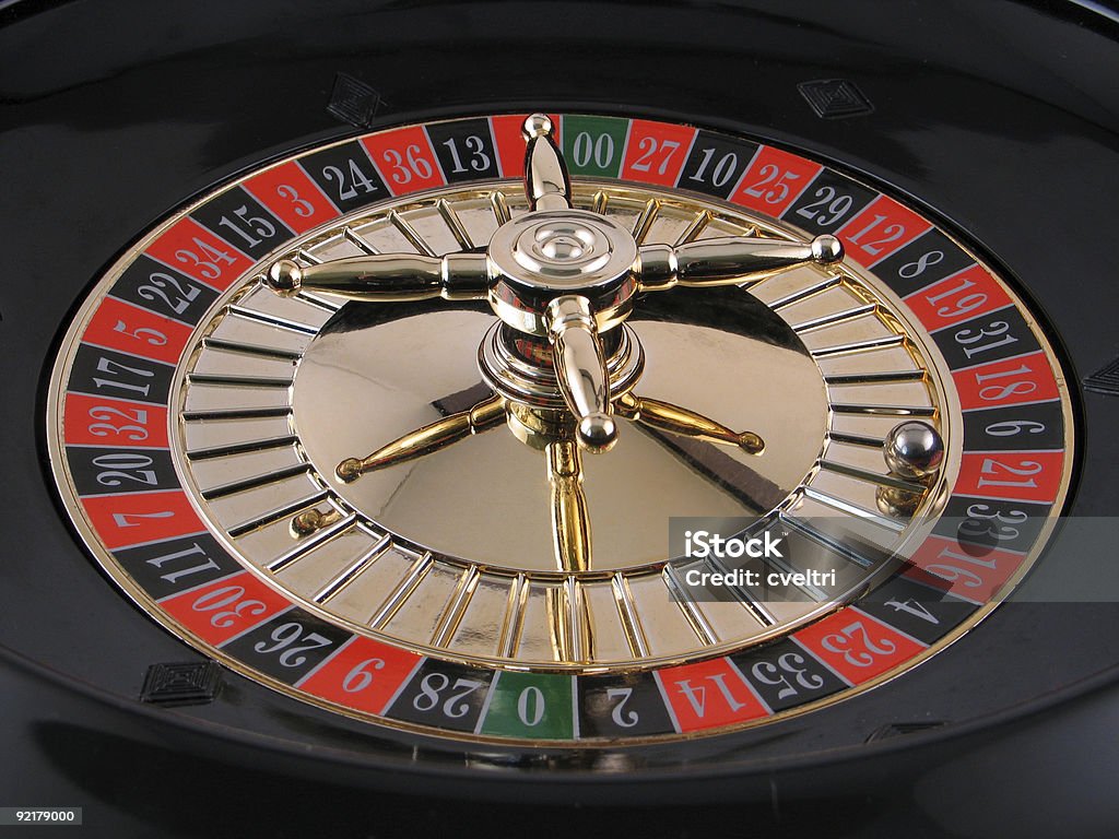 Casinò Ruota della Roulette - Foto stock royalty-free di Colore nero