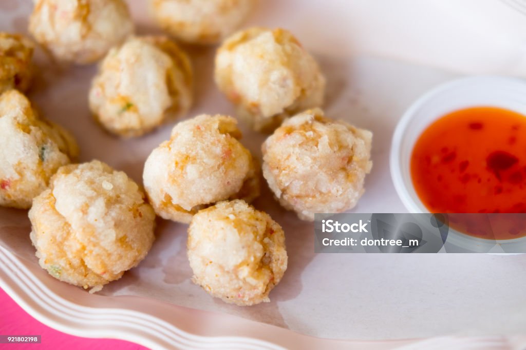 Thai Food Deep Fried Shrimp Balls Stock Photo - Download Image Now