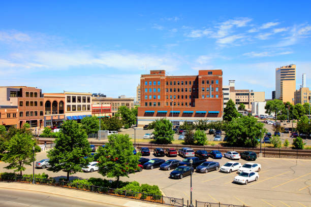 Downtown Fargo North Dakota Skyline Fargo is the most populous city in the state of North Dakota, accounting for over 15% of the state population. north dakota stock pictures, royalty-free photos & images