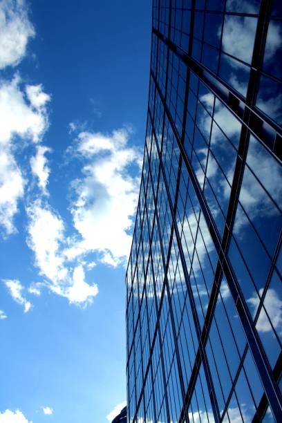 istock Ground view of a glass building 921813426