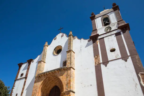 The beautiful Silves Cathedral in the historic town of Silves in Portugal.