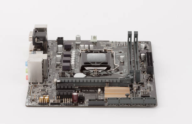 istock Modern, new, motherboard isolated on white background. 921816842