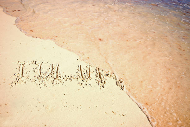 istock Tulum written in the sand 921818146