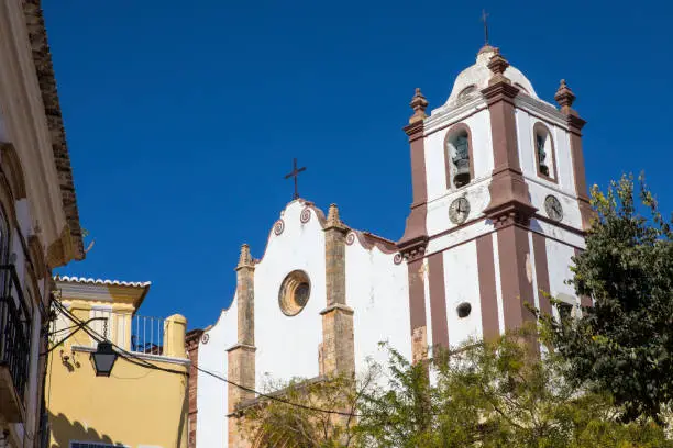 The beautiful Silves Cathedral in the historic town of Silves in Portugal.