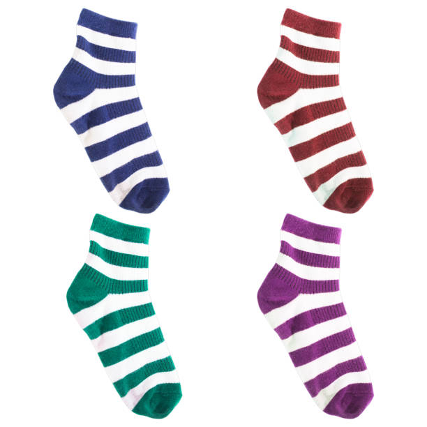 istock Sock color blue red,green and purple isolated white background 921827812
