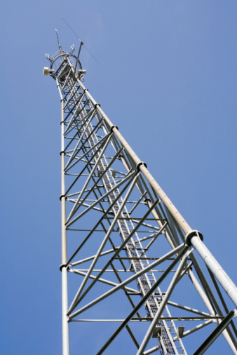 multi antenna communications tower / aerial mast - tv, radio, cell, cellphones, mobile phone, telephones, microwave, broadcasting, data links etc
