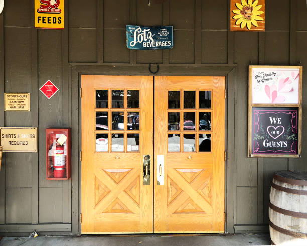 Entrance to a Cracker Barrel stock photo