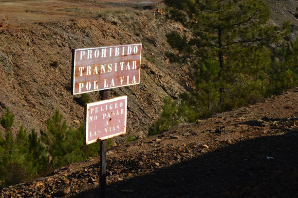 istock Prohibited to pass along the routes 921838848