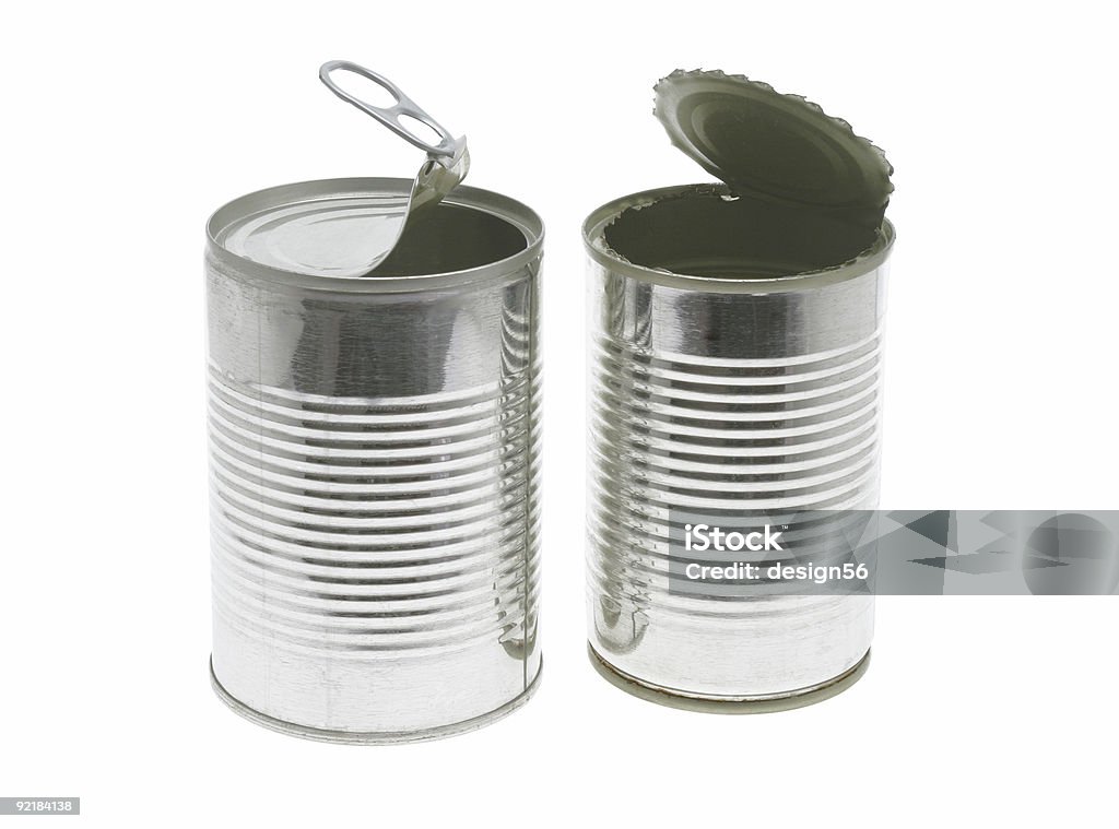 Open tin cans  Aluminum Stock Photo