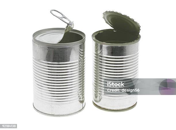 Open Tin Cans Stock Photo - Download Image Now - Aluminum, Blank, Can