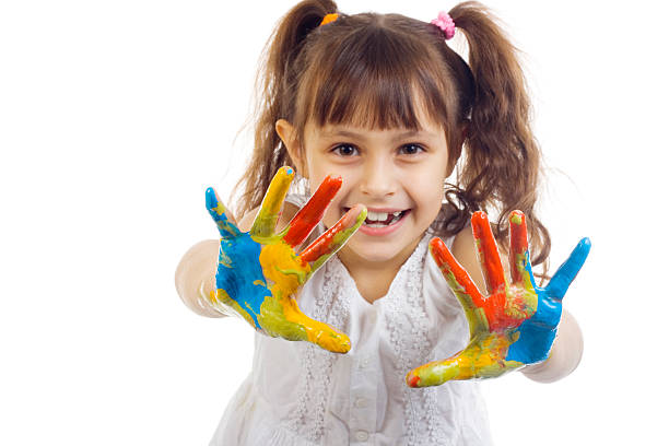 istock beautiful girl playing with colors 92184655
