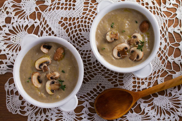 istock Creamy mushroom soup. Mushroom soup 921852678