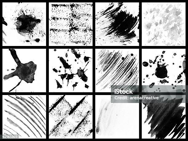 India Salpicado De Tinta Foto de stock y más banco de imágenes de Abstracto - Abstracto, Arte, Blanco - Color