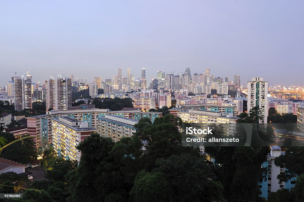 Singapour vue sur la ville au coucher du soleil - Photo de Affaires libre de droits