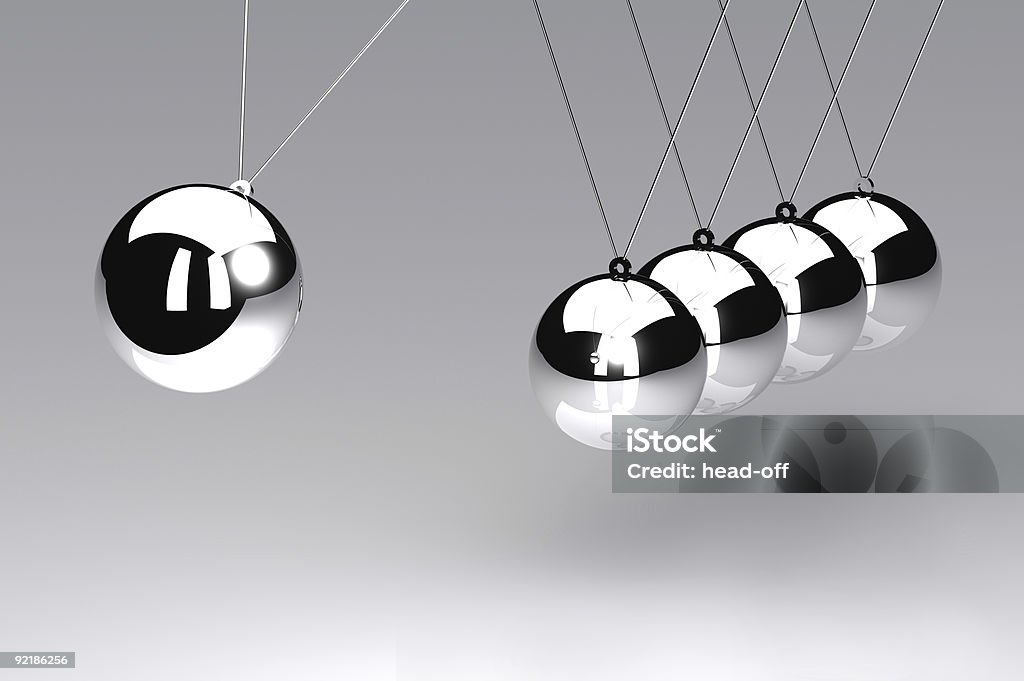 Newtons Cradle  Cut Out Stock Photo