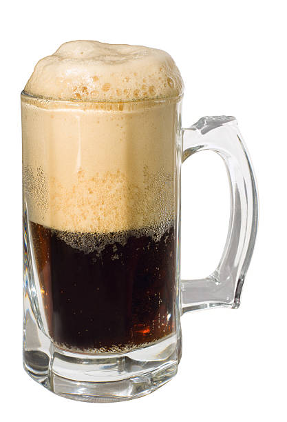 istock Dark porter beer with froth head, clipping path 92186412