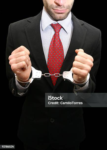 Man In Handcuffs Stock Photo - Download Image Now - 20-29 Years, Adult, Beard