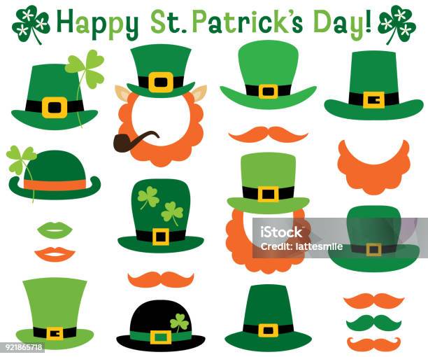 St Patricks Day Hats Set Stock Illustration - Download Image Now - Day, St. Patrick's Day, Banner - Sign