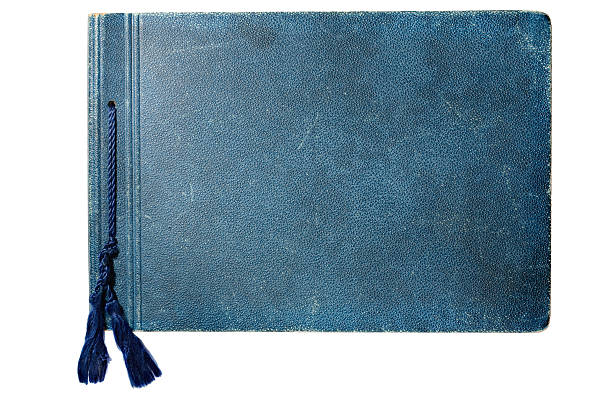 Vintage photo album with textured cover isolated no background. High quality photo