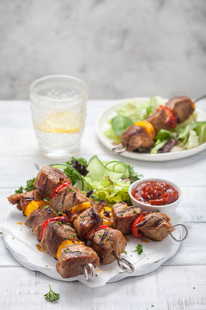 istock Grilled pork kebab with pepper 921879140