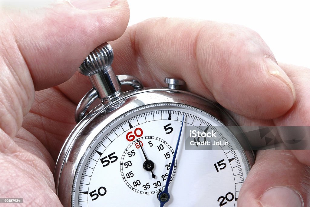 Cronometro in una mano - Foto stock royalty-free di Accuratezza