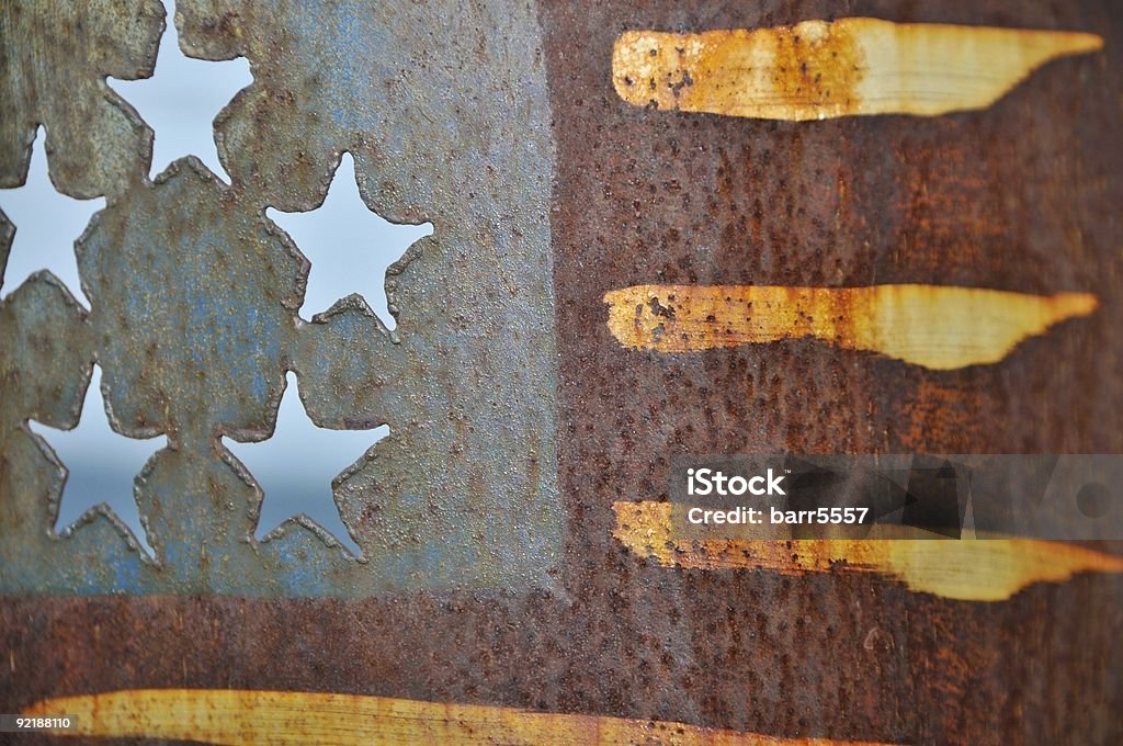 Bandera estadounidense, estampado de Metal - Foto de stock de Anticuado libre de derechos