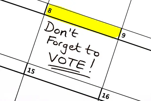 The 8th June highlighted on a calendar reminding you to vote in the General Election.