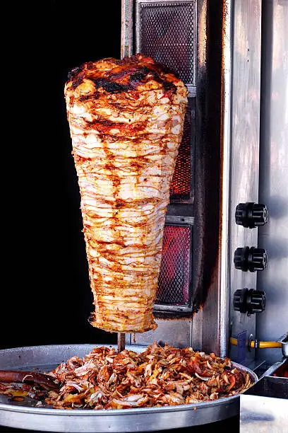 Doner kebab cooking on it's special grill