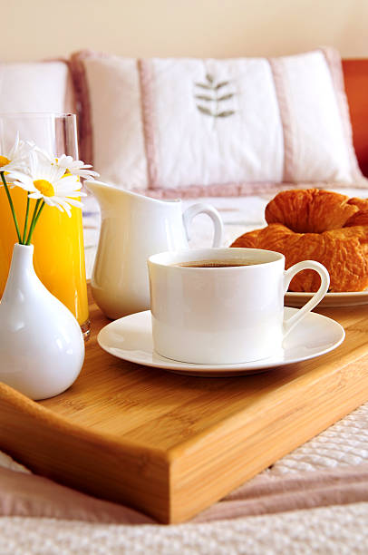 istock Breakfast in bed at a hotel room 92189463