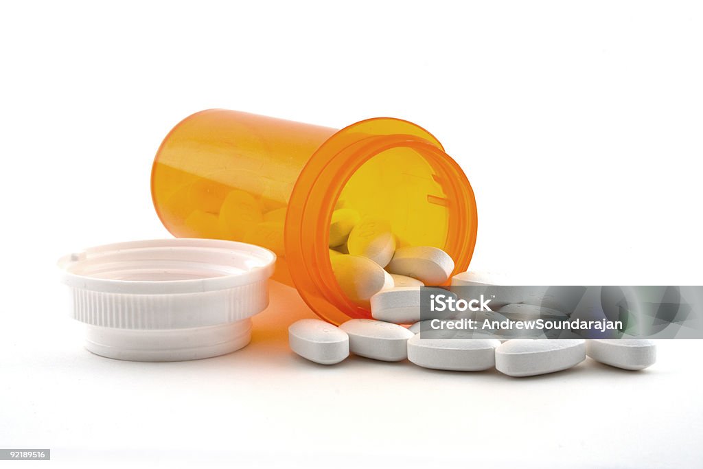 Pills spilled  Capsule - Medicine Stock Photo