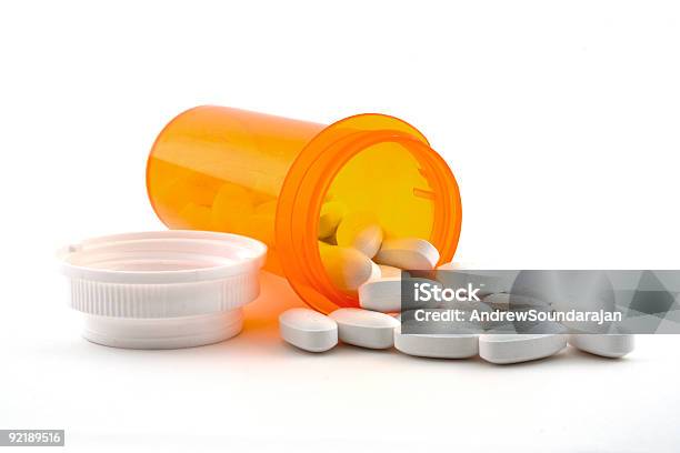 Pills Spilled Stock Photo - Download Image Now - Capsule - Medicine, Bottle, Prescription Medicine