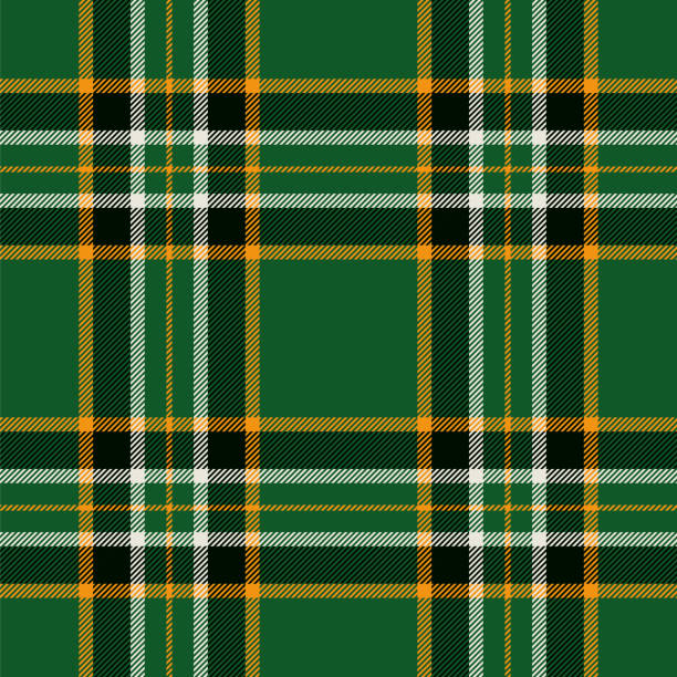 irische tartan musterdesign hintergrund - irish culture stock-grafiken, -clipart, -cartoons und -symbole