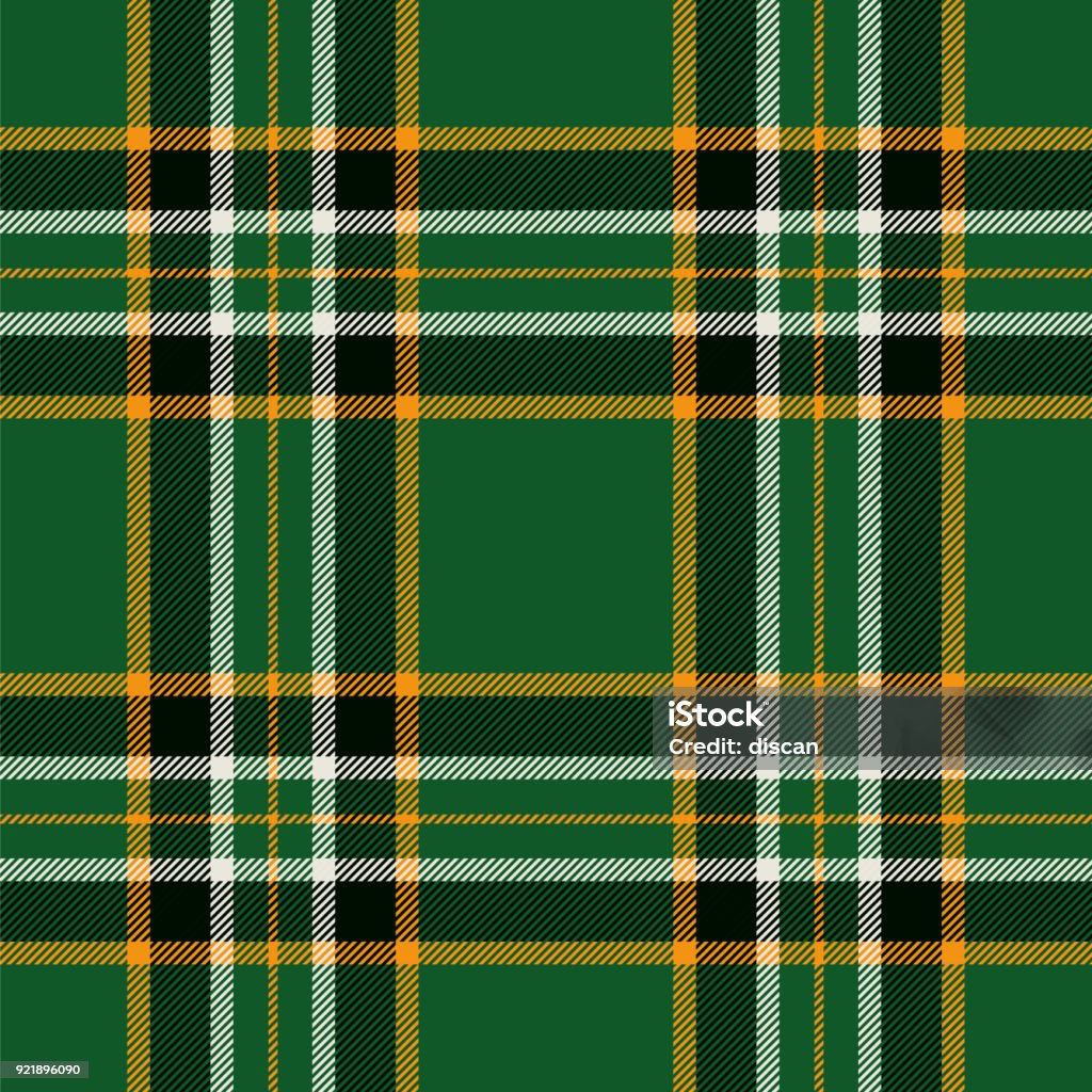 De fundo sem emenda tartan irlandês - Vetor de Xadrez - Padrão royalty-free