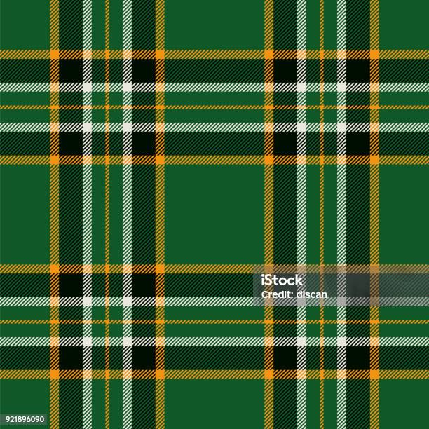 Vetores de De Fundo Sem Emenda Tartan Irlandês e mais imagens de Xadrez - Padrão - Xadrez - Padrão, Cultura irlandesa, Padrão