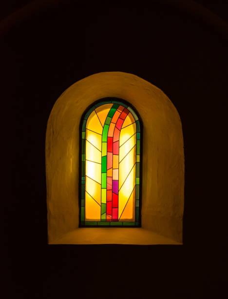 istock The old and ancient window in dark room 921897344