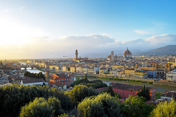 istock Panoramic view of Florence before sunset in the autumn. 921898810