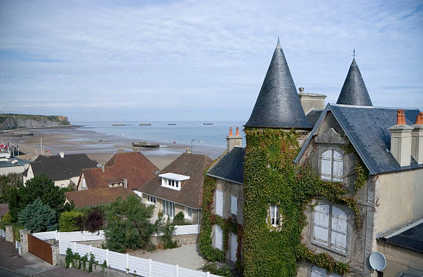 istock Tide is out at Arromanches, Normandy,France 92190009
