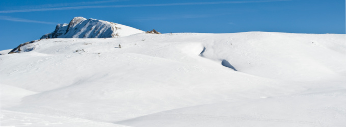 Winter landscape. Alpe Di Siusi - Dolomites - Italy