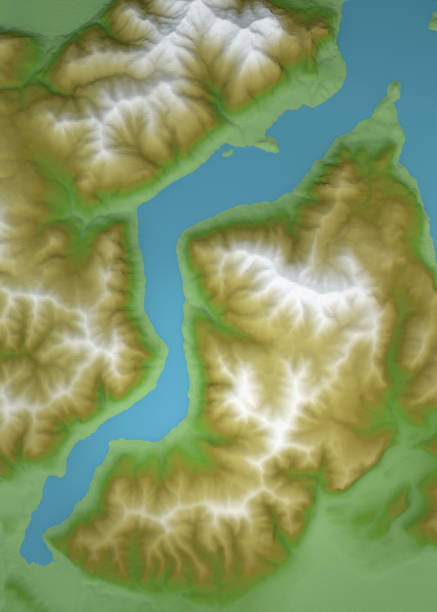 istock Como, map of Lake Como, map drawn with reliefs and mountains 921908134