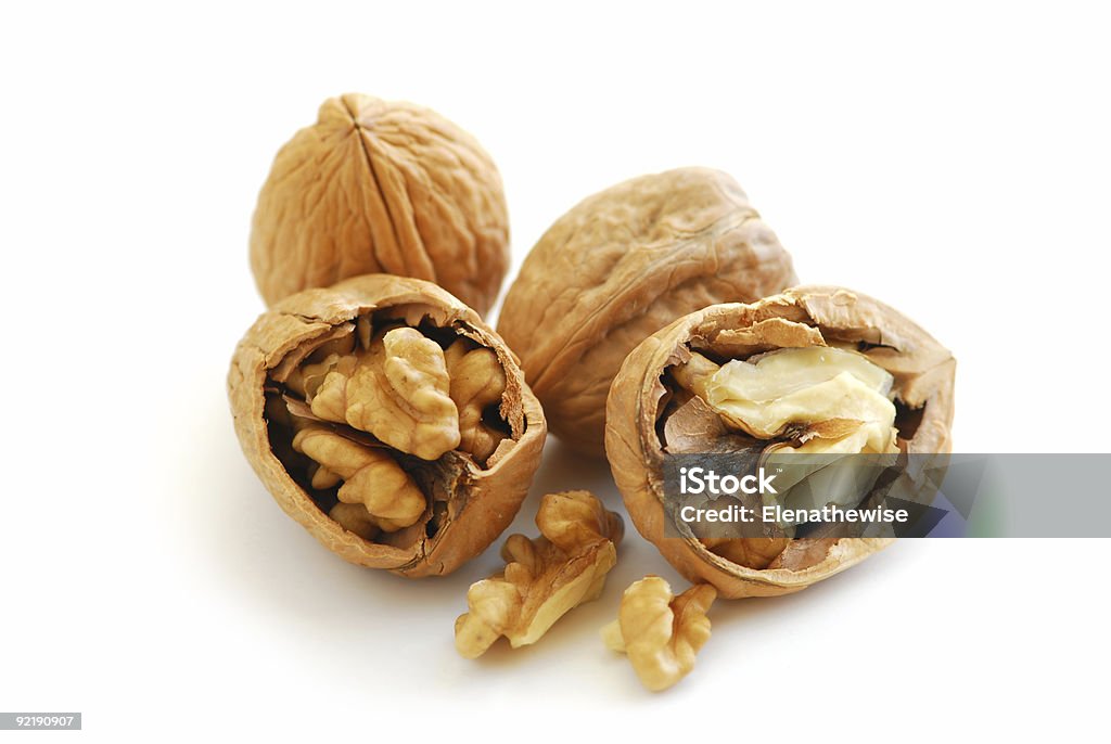 Walnuts  Broken Stock Photo