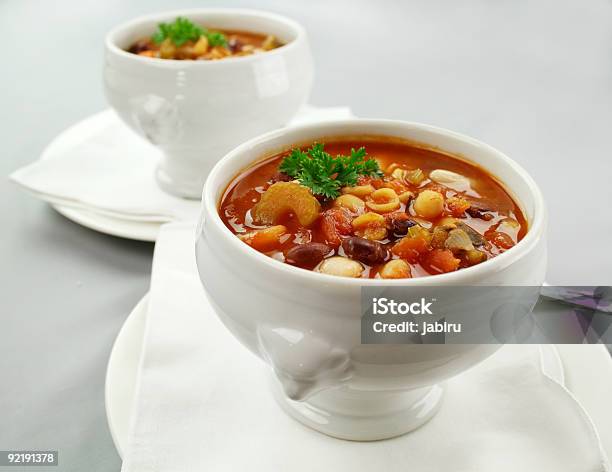곁들인 미네스트로네 수프 0명에 대한 스톡 사진 및 기타 이미지 - 0명, 강낭콩, 건강한 식생활