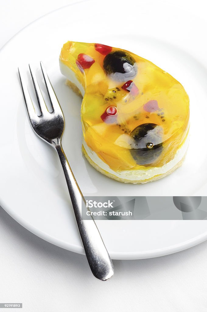 Pequeno Bolo de Frutas - Royalty-free Amarelo Foto de stock
