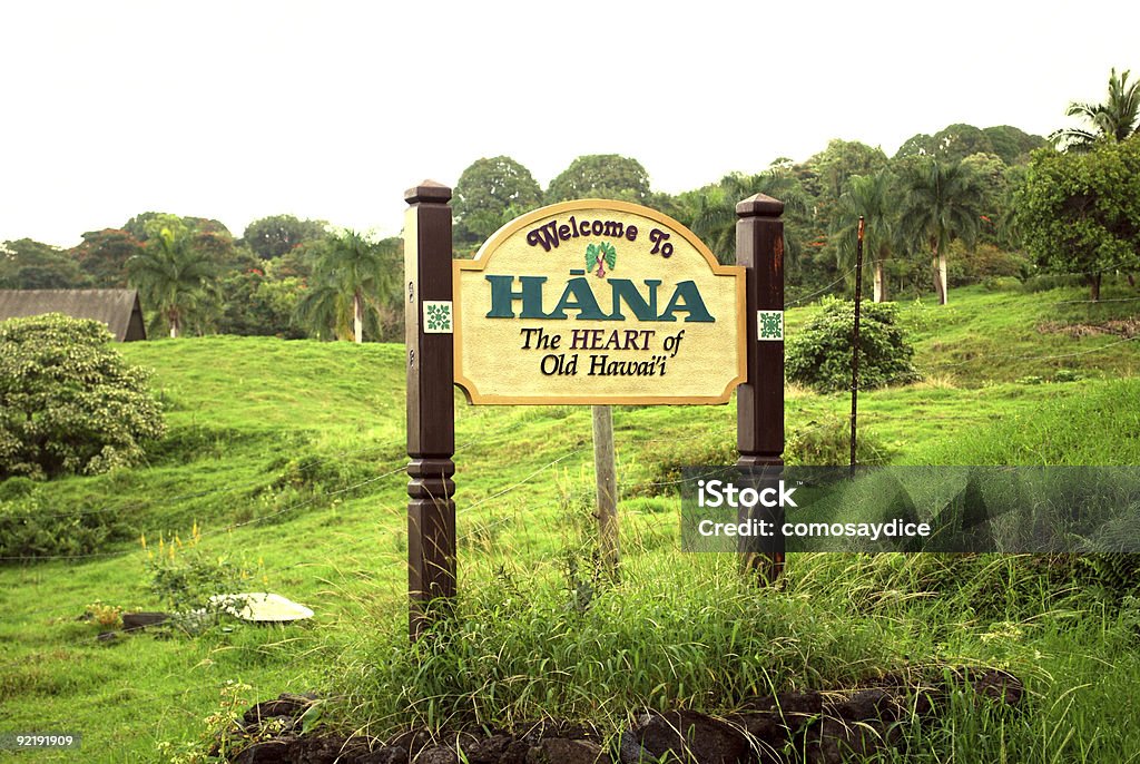 Willkommen im Hana - Lizenzfrei Hana - Maui Stock-Foto