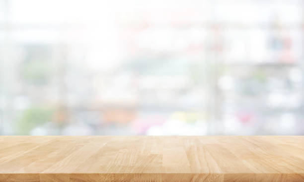 istock Wood table top on white abstract background form department store 921919404