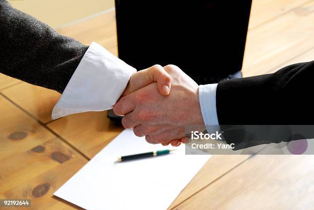 Business People Shaking Hands In Agreement Stock Photo - Download Image Now - Agreement, Banking, Black Color