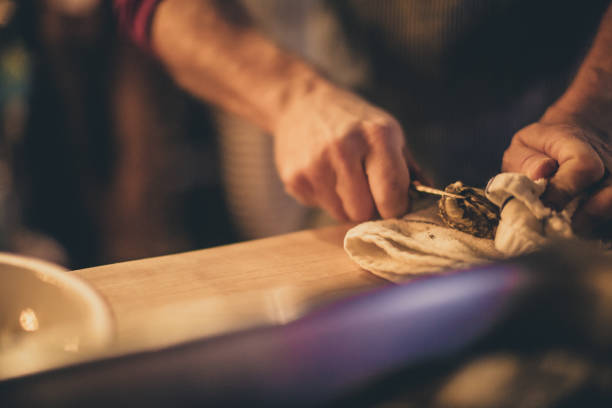istock Chef At Work. Caterer Cooking In Commercial Kitchen 921927870
