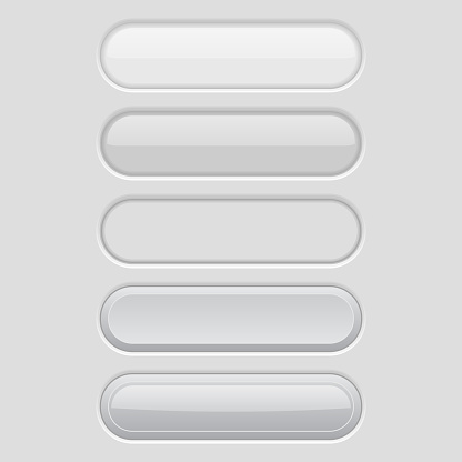 White Oval Buttons Light User Interface Elements Stock Illustration ...